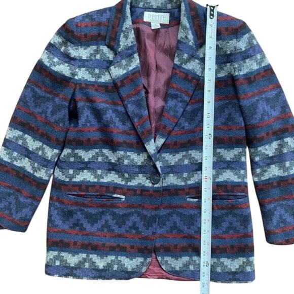 Vintage Petite Sophisticated size 4 Aztec Blazer - Picture 12 of 14